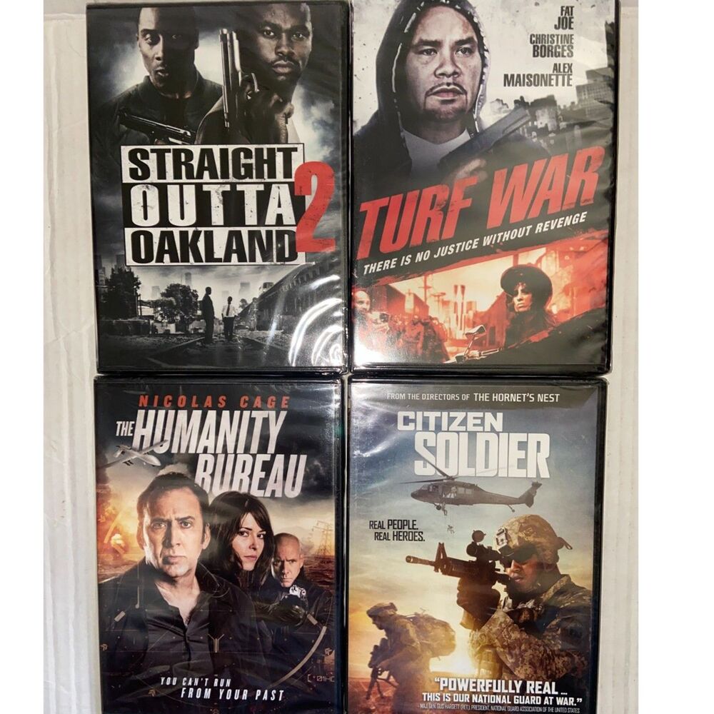 4 Action Movies Straight Outta Oakland 2 Citizen Soldier Turf War Nicolas Cage